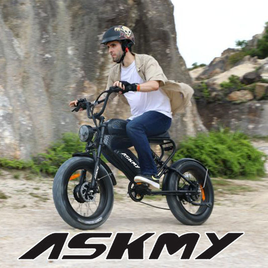 This Askmy urban electric bike has a simple and stylish appearance